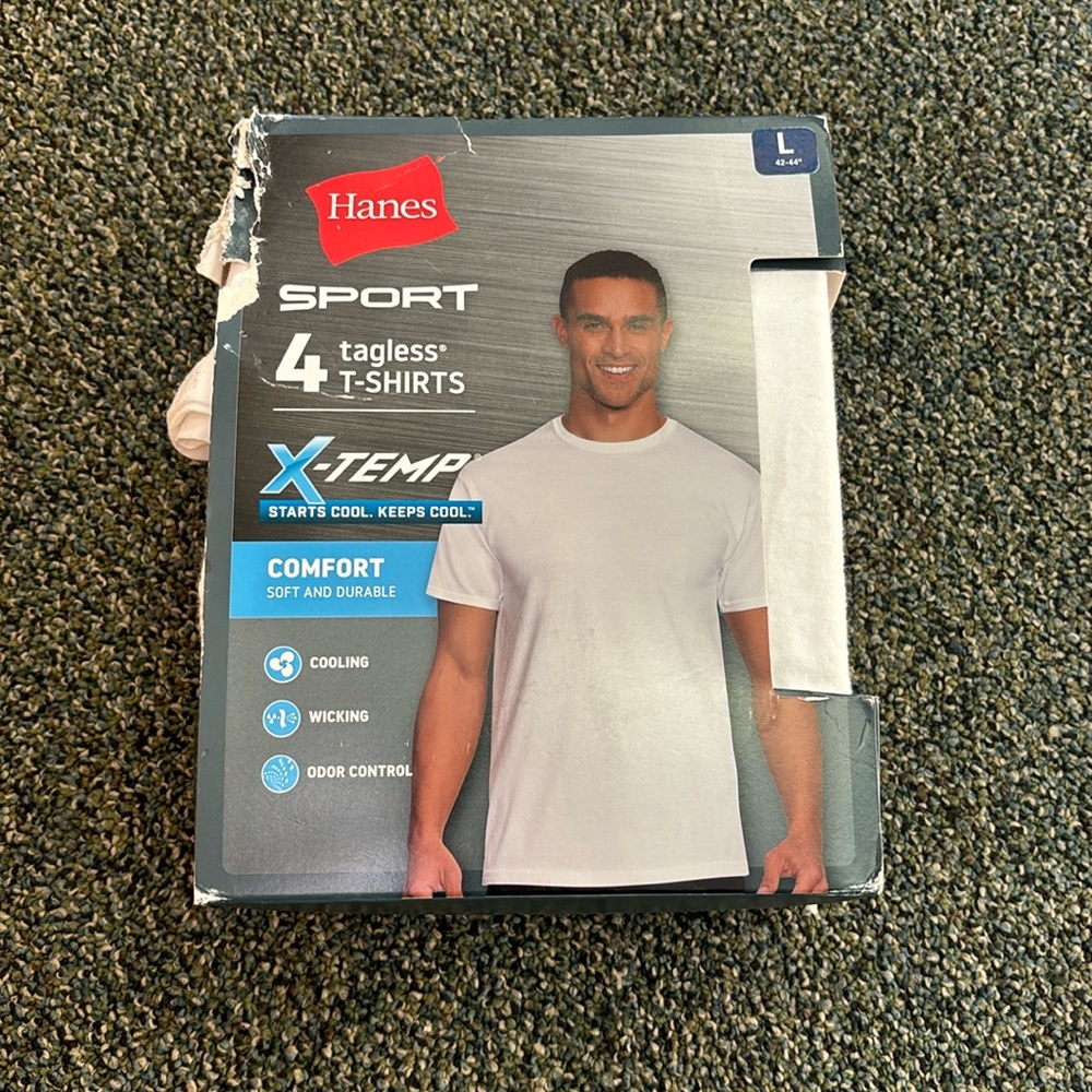 Hanes sport xtemp tagless t-shirts